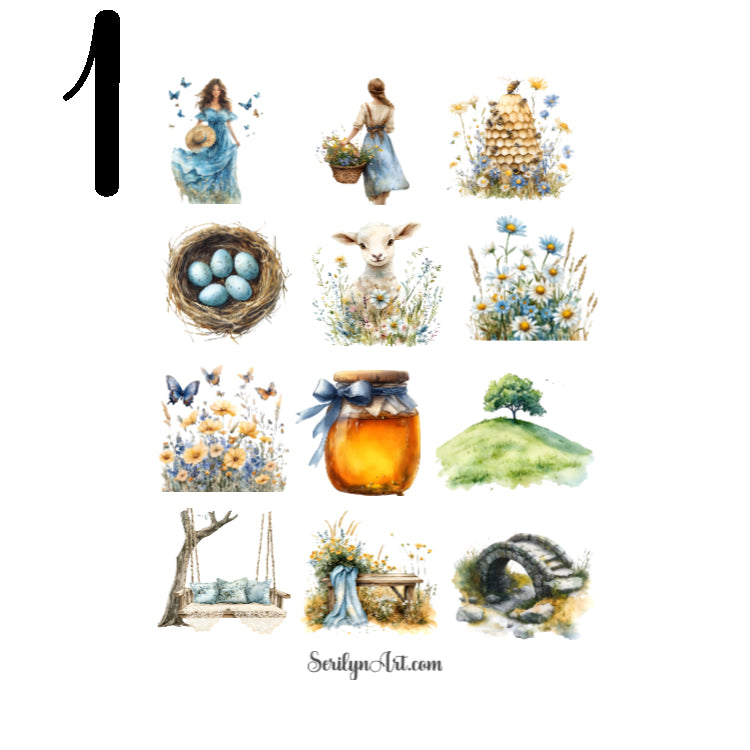 Cottagecore Field of Dreams Sticker Sheet