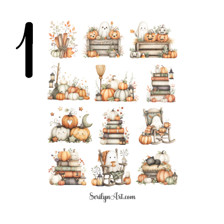 Cottagecore Halloween Sticker Sheet