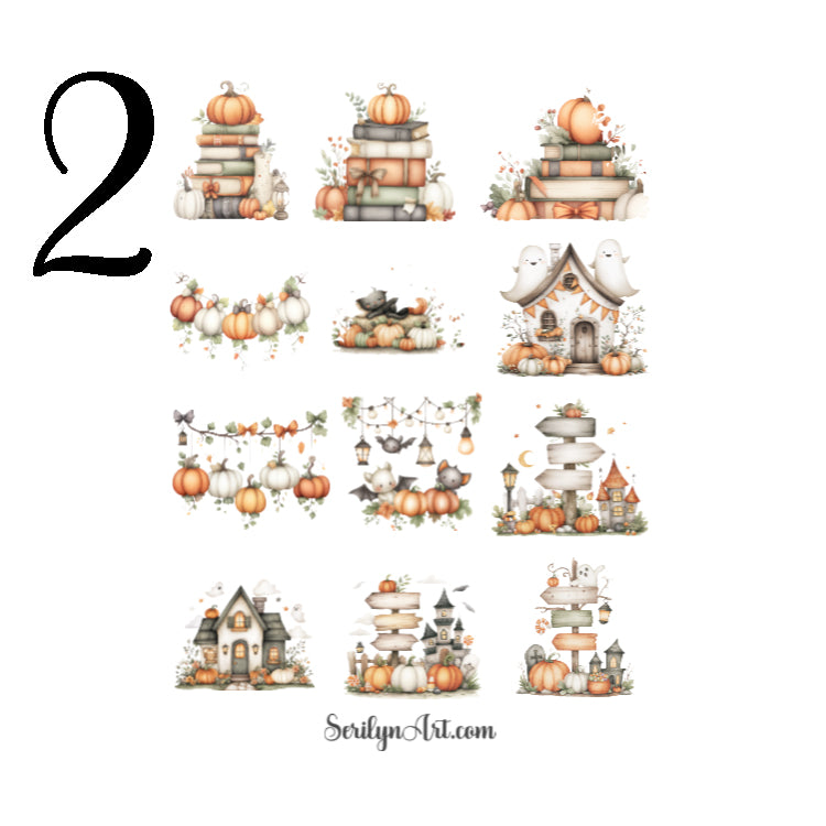 Cottagecore Halloween Sticker Sheet