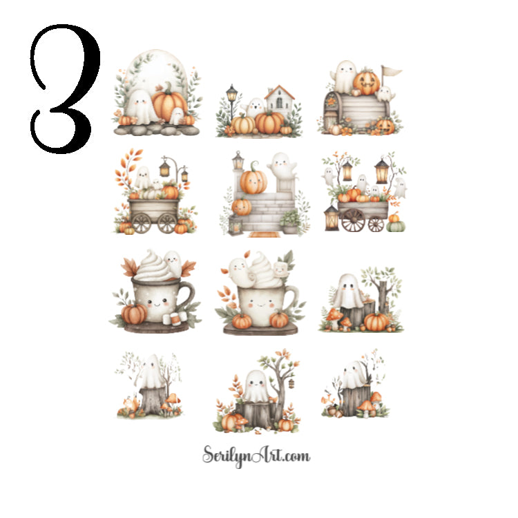 Cottagecore Halloween Sticker Sheet