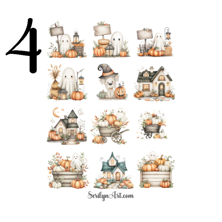 Cottagecore Halloween Sticker Sheet