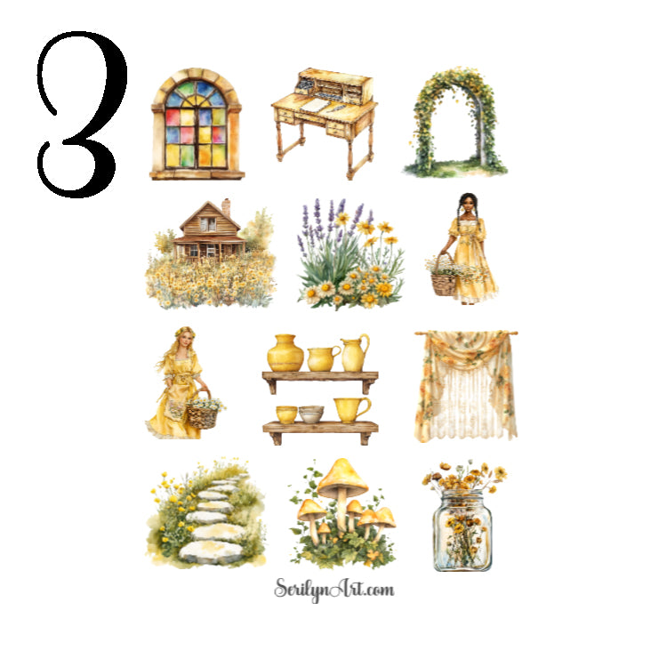 Cottagecore Home Sticker Sheet