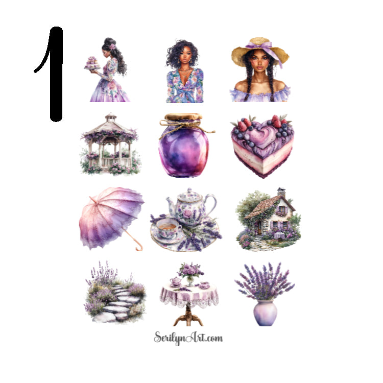 Cottagecore Meadow Tea Party Sticker Sheet