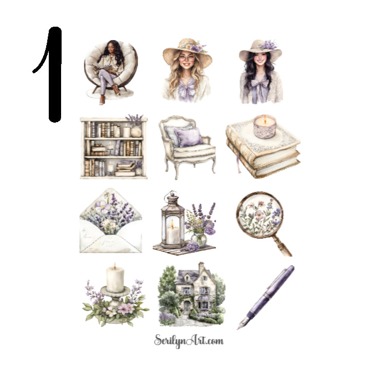 Cottagecore Vintage Writing Nook Sticker Sheet