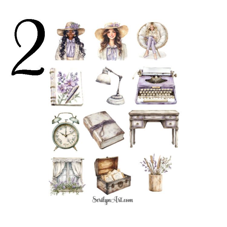Cottagecore Vintage Writing Nook Sticker Sheet