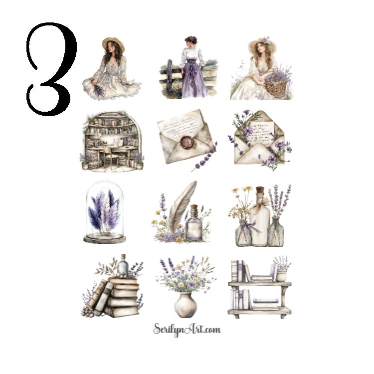 Cottagecore Vintage Writing Nook Sticker Sheet