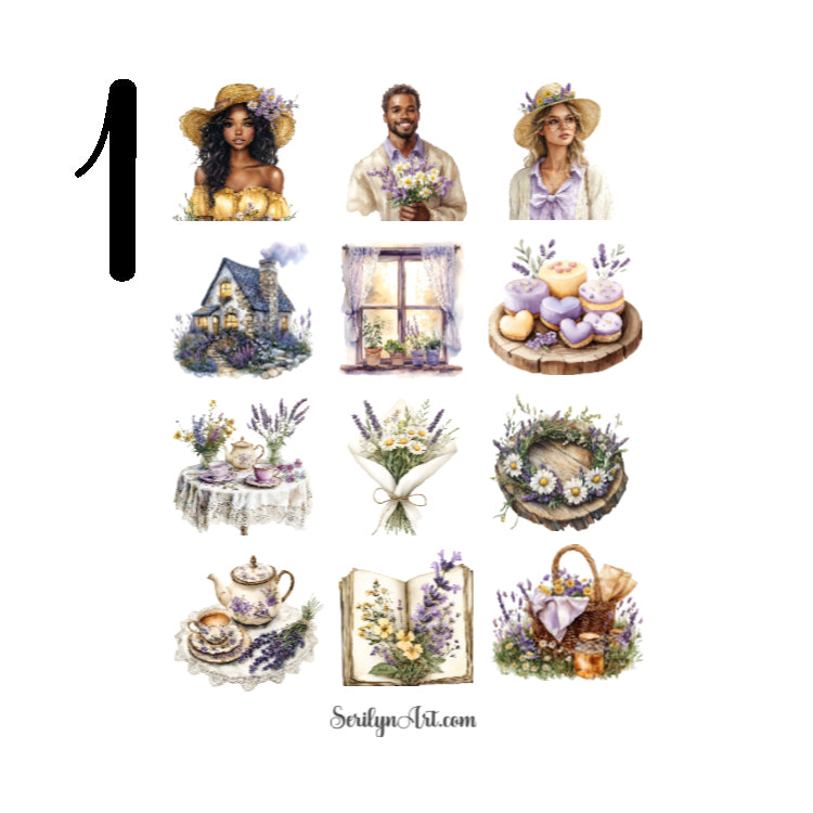 Cottagecore Wildflower Sticker Sheet