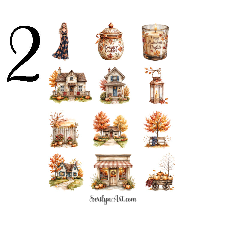 Country Autumn Sticker Sheet