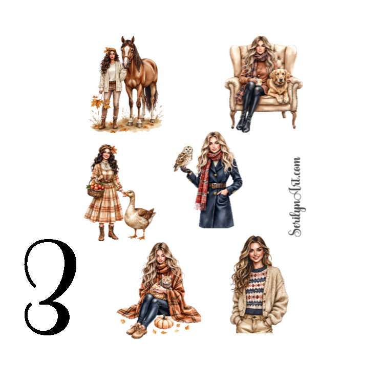 Country Autumn Sticker Sheet