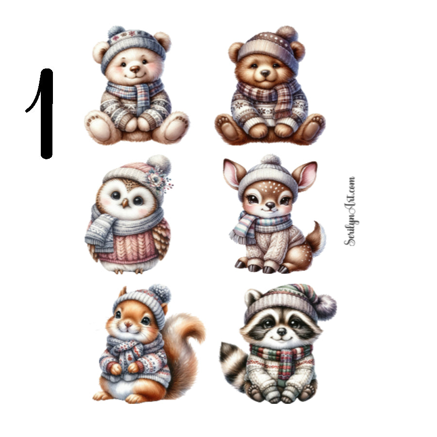 Cozy Critters Sticker Sheet