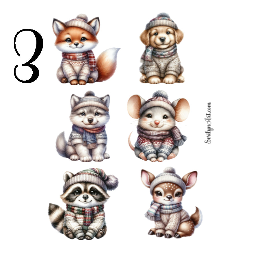 Cozy Critters Sticker Sheet