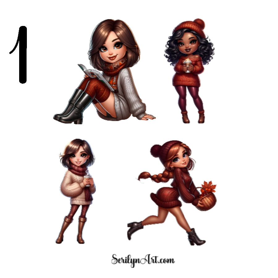 Cozy Girls Sticker Sheet