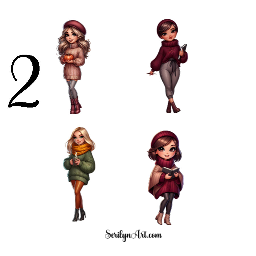 Cozy Girls Sticker Sheet
