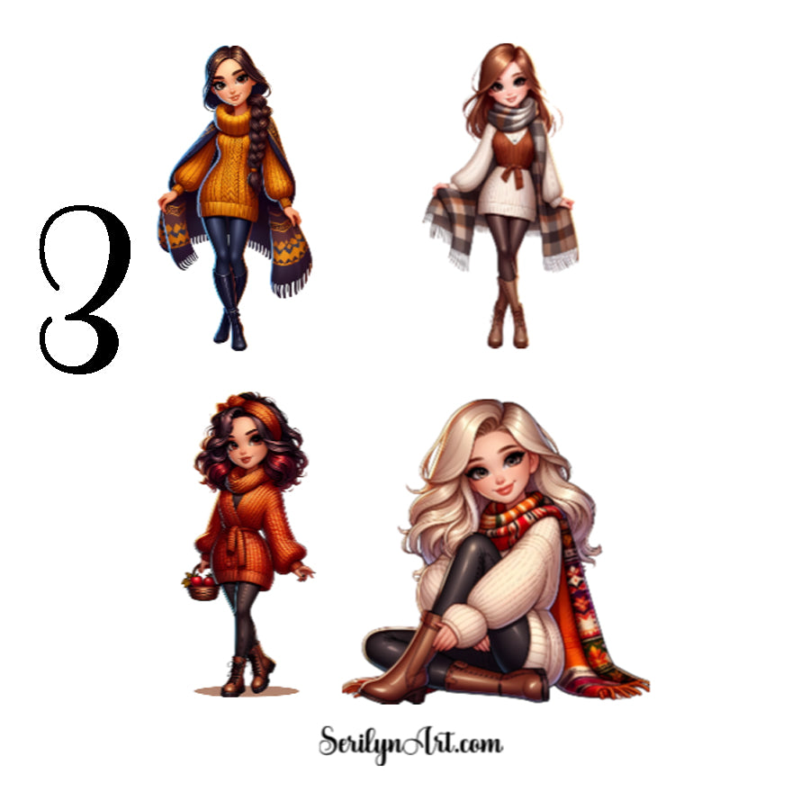 Cozy Girls Sticker Sheet