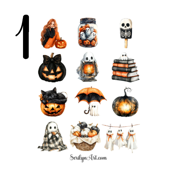 Cozy and Spooky Sticker Sheet