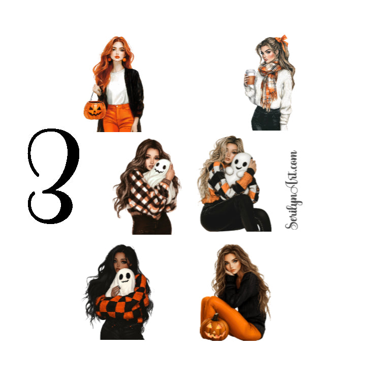 Cozy and Spooky Sticker Sheet