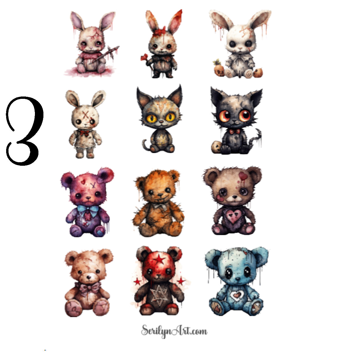 Creepy Toys Sticker Sheet