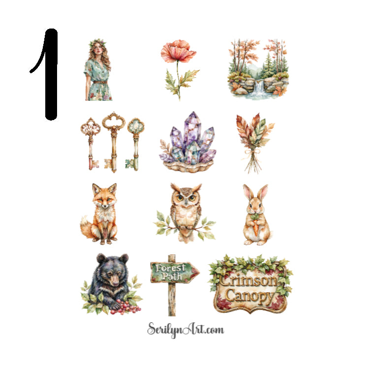 Crimson Canopy Sticker Sheet