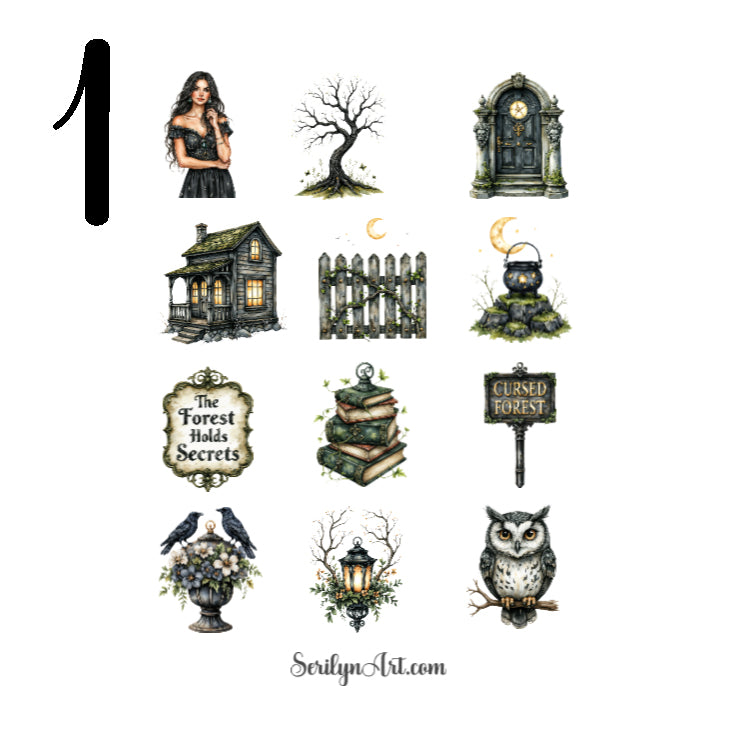 Cursed Forest Sticker Sheet