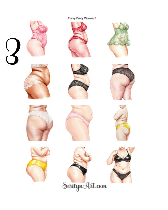Curvy Panty Women - Mild Nudity