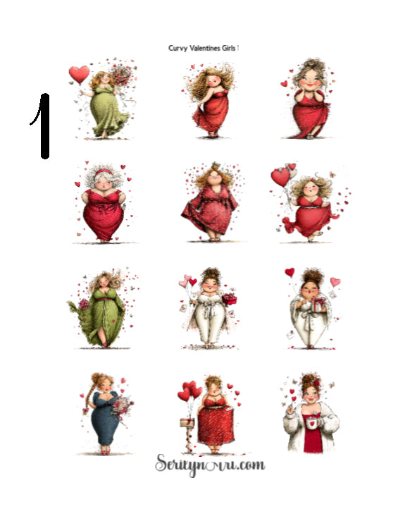 Curvy Valentines Girls