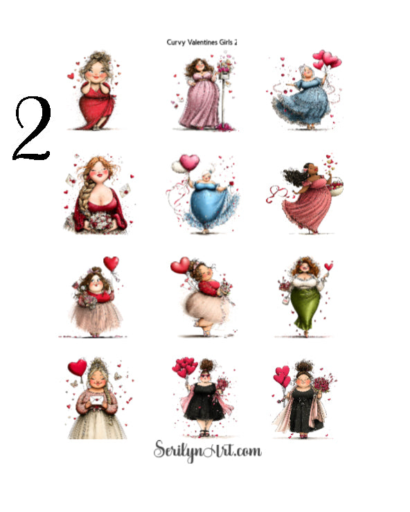 Curvy Valentines Girls