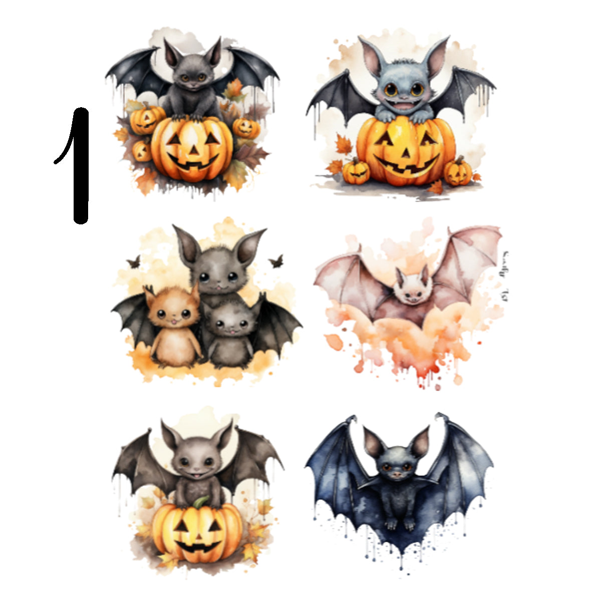 Cute Bats Sticker Sheet