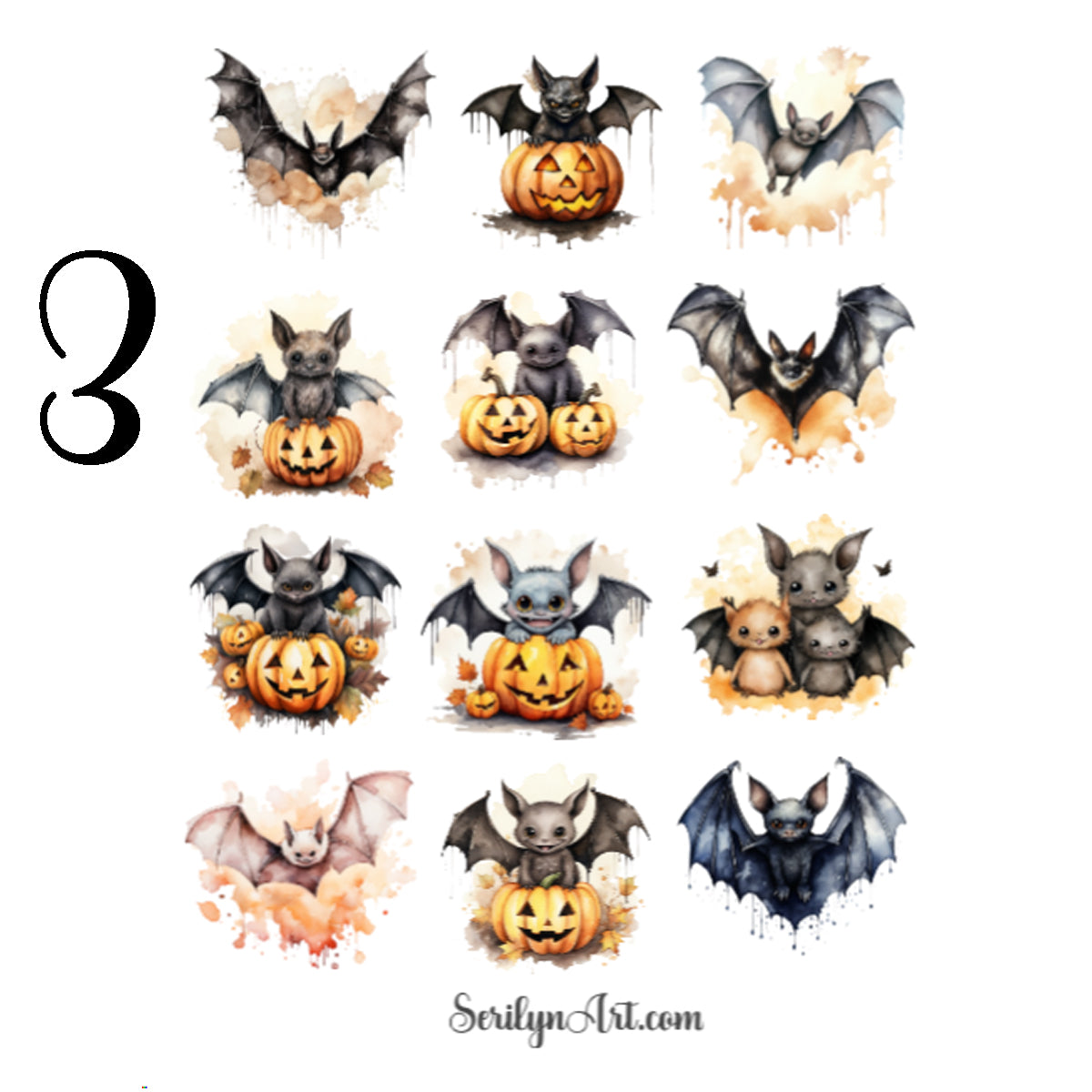 Cute Bats Sticker Sheet