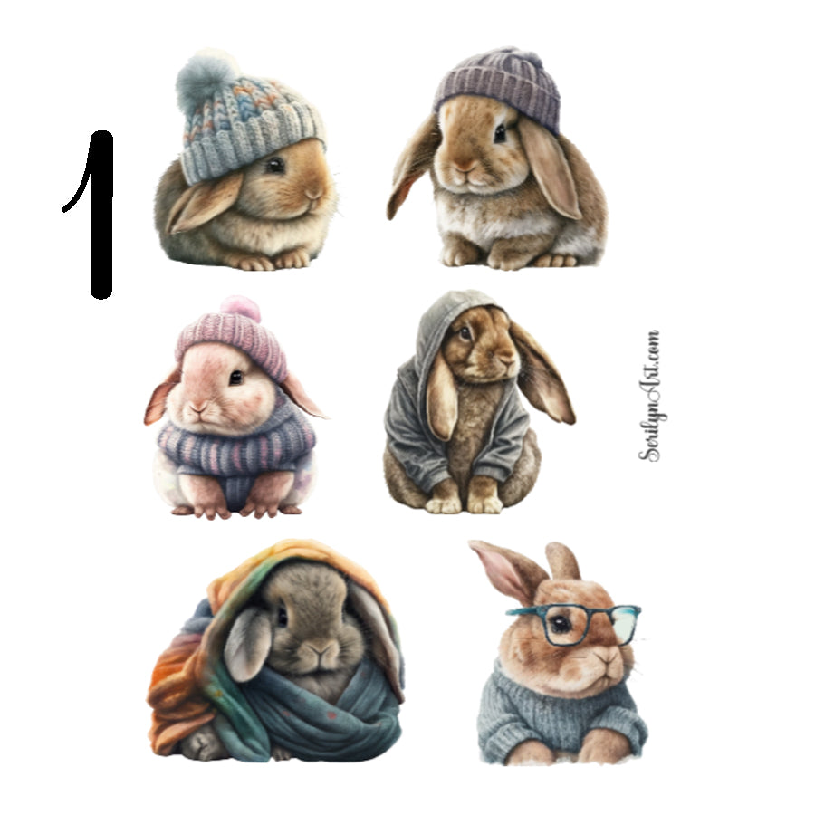 Cute Bunnies Sticker Sheet