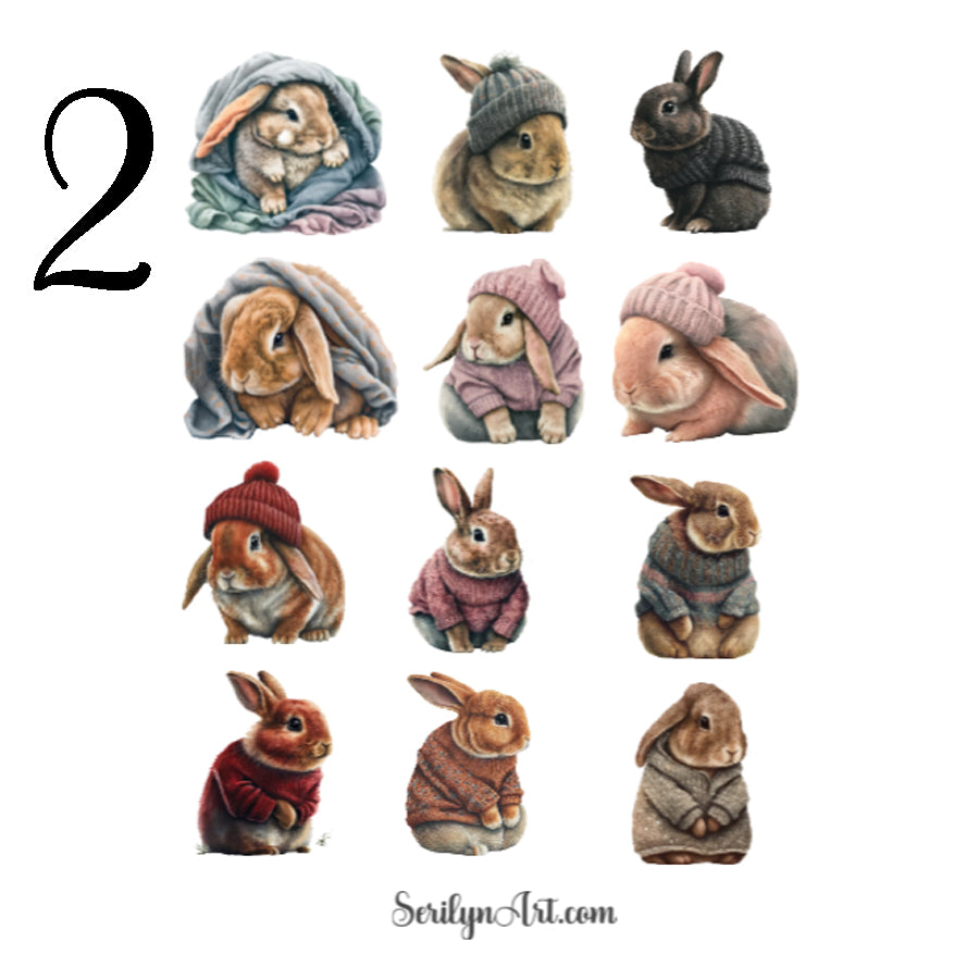 Cute Bunnies Sticker Sheet