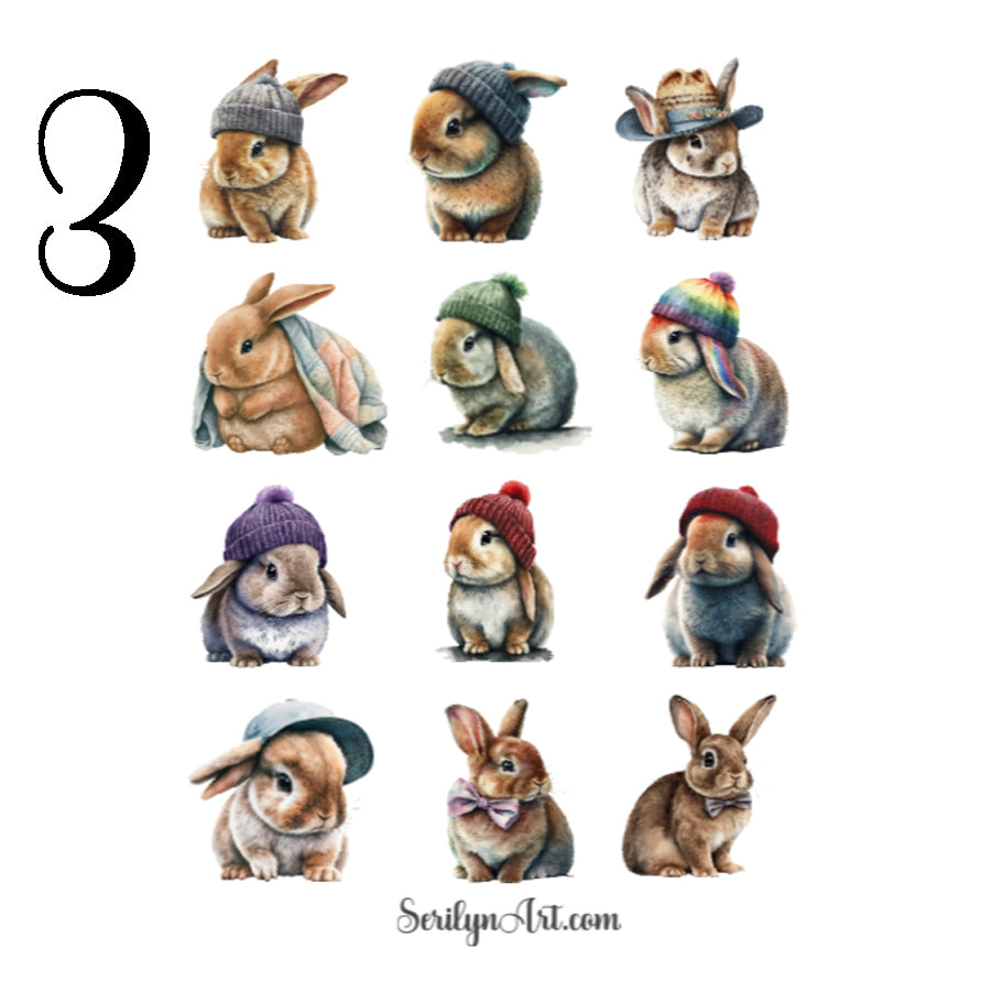 Cute Bunnies Sticker Sheet