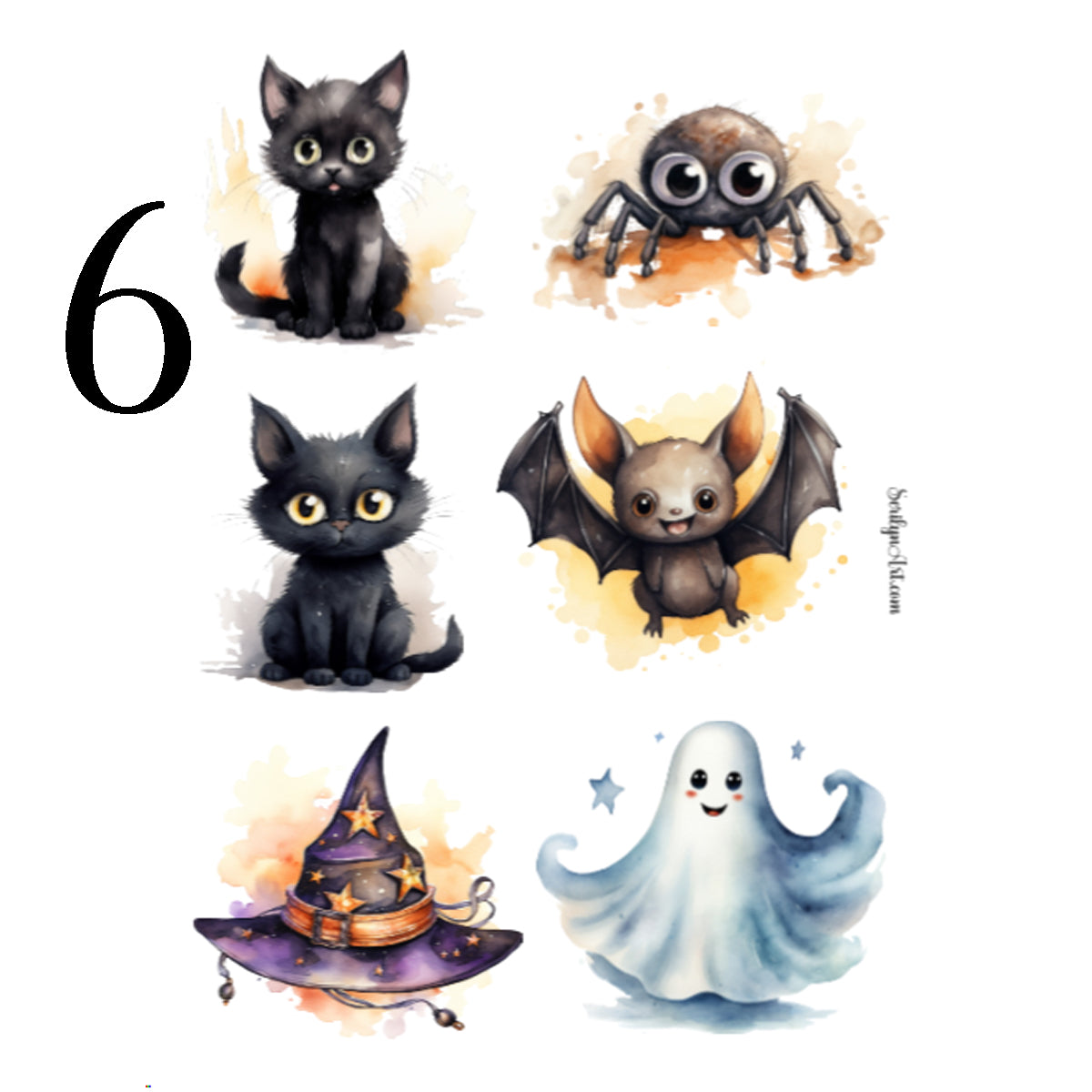 Cute Cartoon Halloween Sticker Sheet