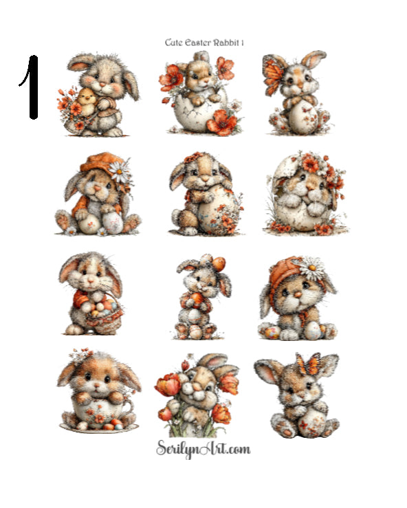 Cute Easter Rabbits