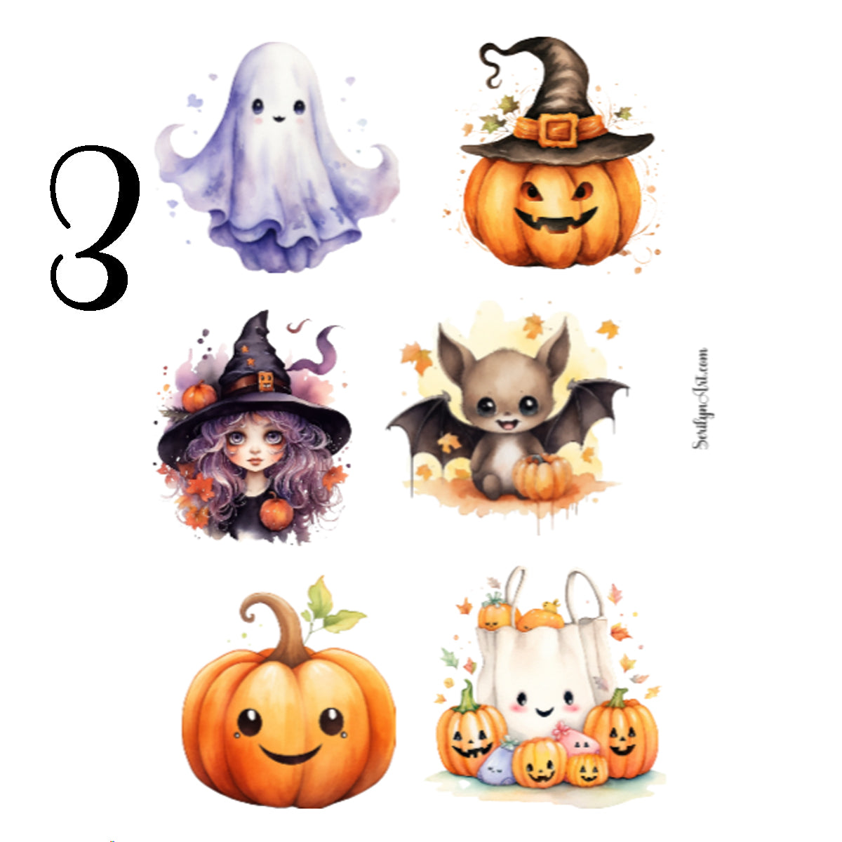 Cute Halloween Sticker Sheet