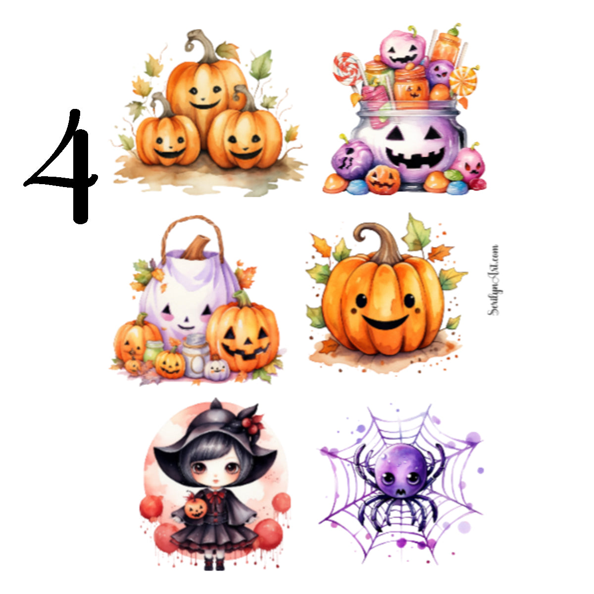Cute Halloween Sticker Sheet