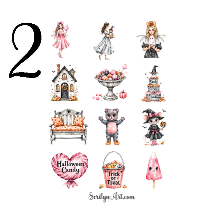 Cute Halloween Story Sticker Sheet