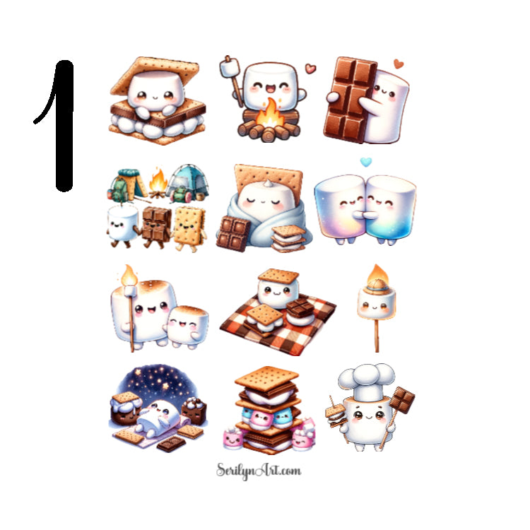 Cute Smores Sticker Sheet