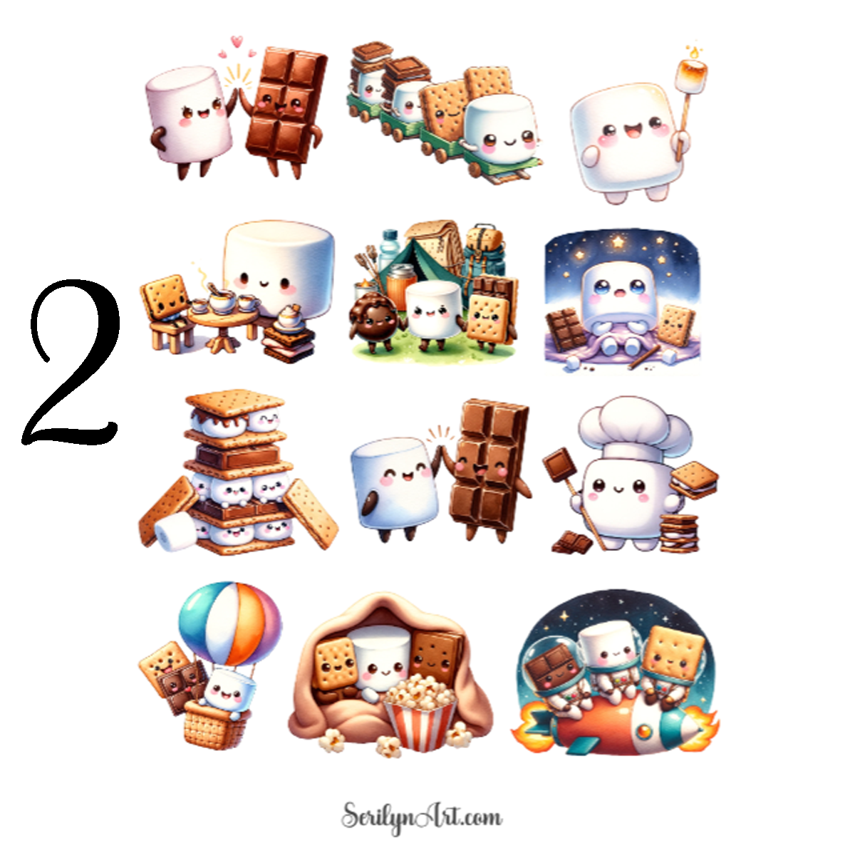 Cute Smores Sticker Sheet