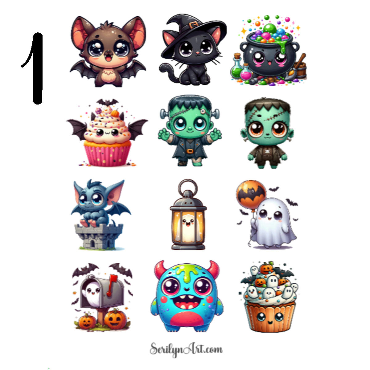 Cute Spooky Halloween Sticker Sheet