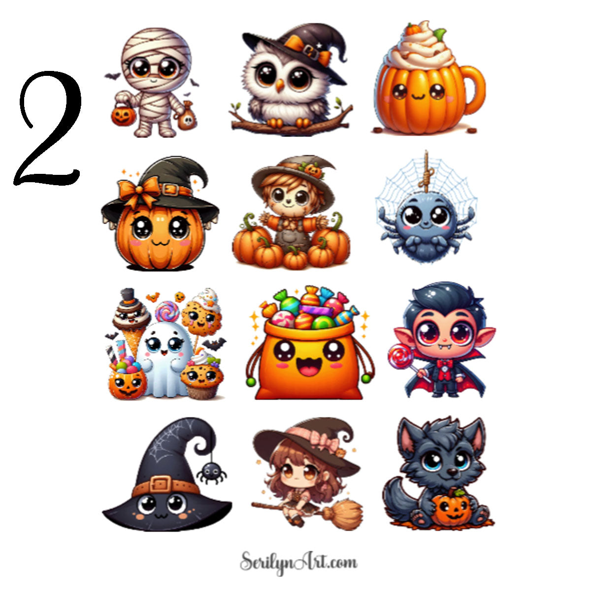 Cute Spooky Halloween Sticker Sheet