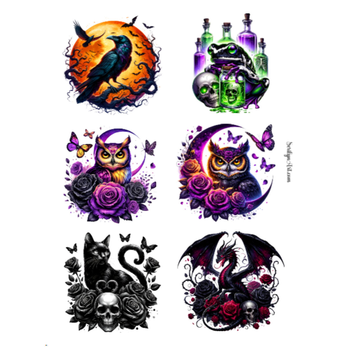Dark Animals Sticker Sheet