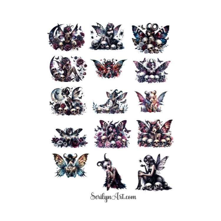 Dark Fairies Sticker Sheet