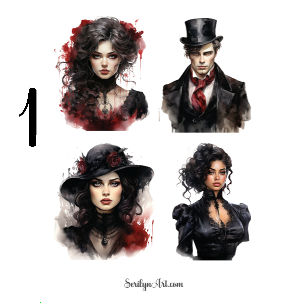 Dark Victorian Sticker Sheet