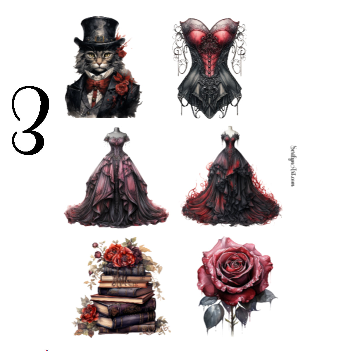 Dark Victorian Sticker Sheet