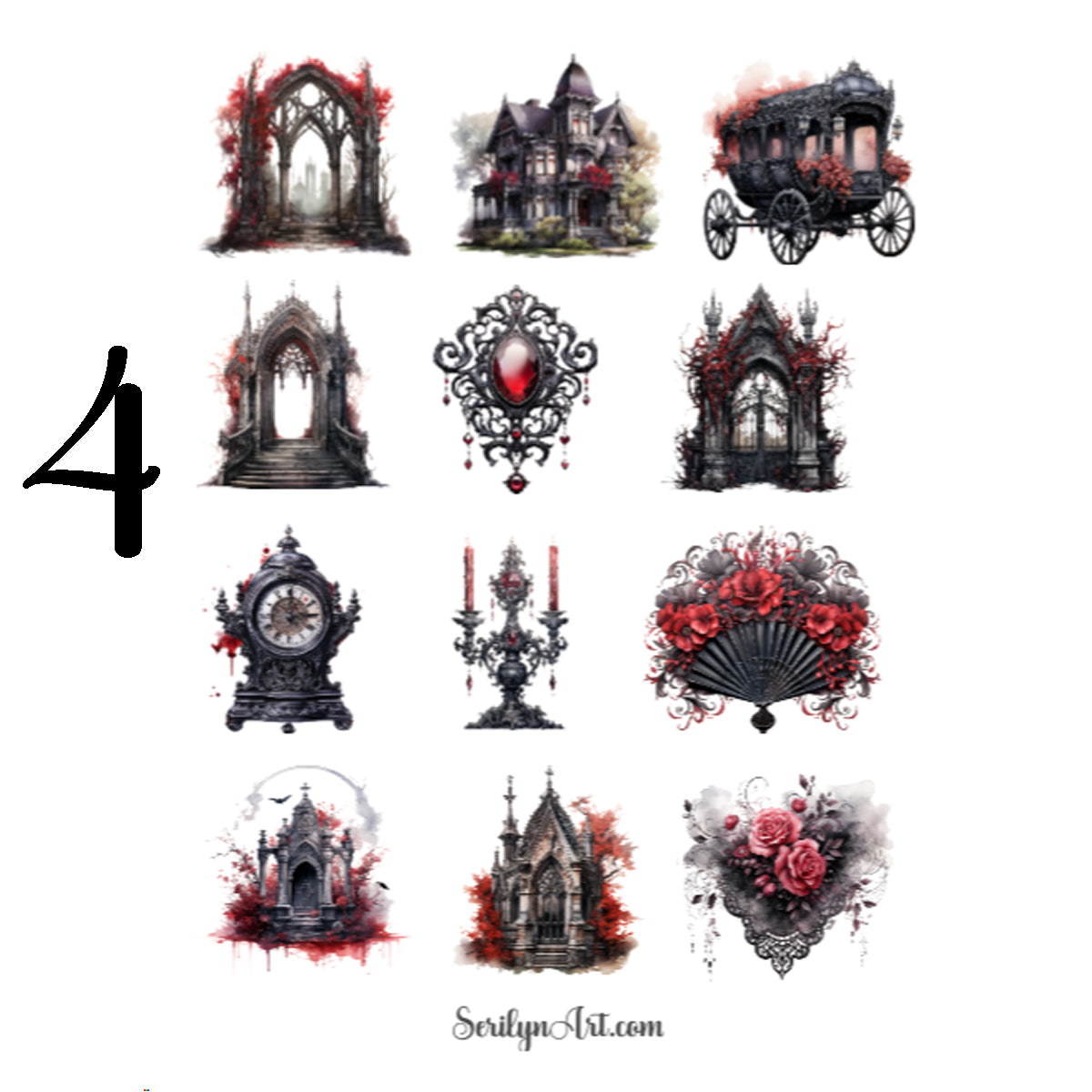 Dark Victorian Sticker Sheet