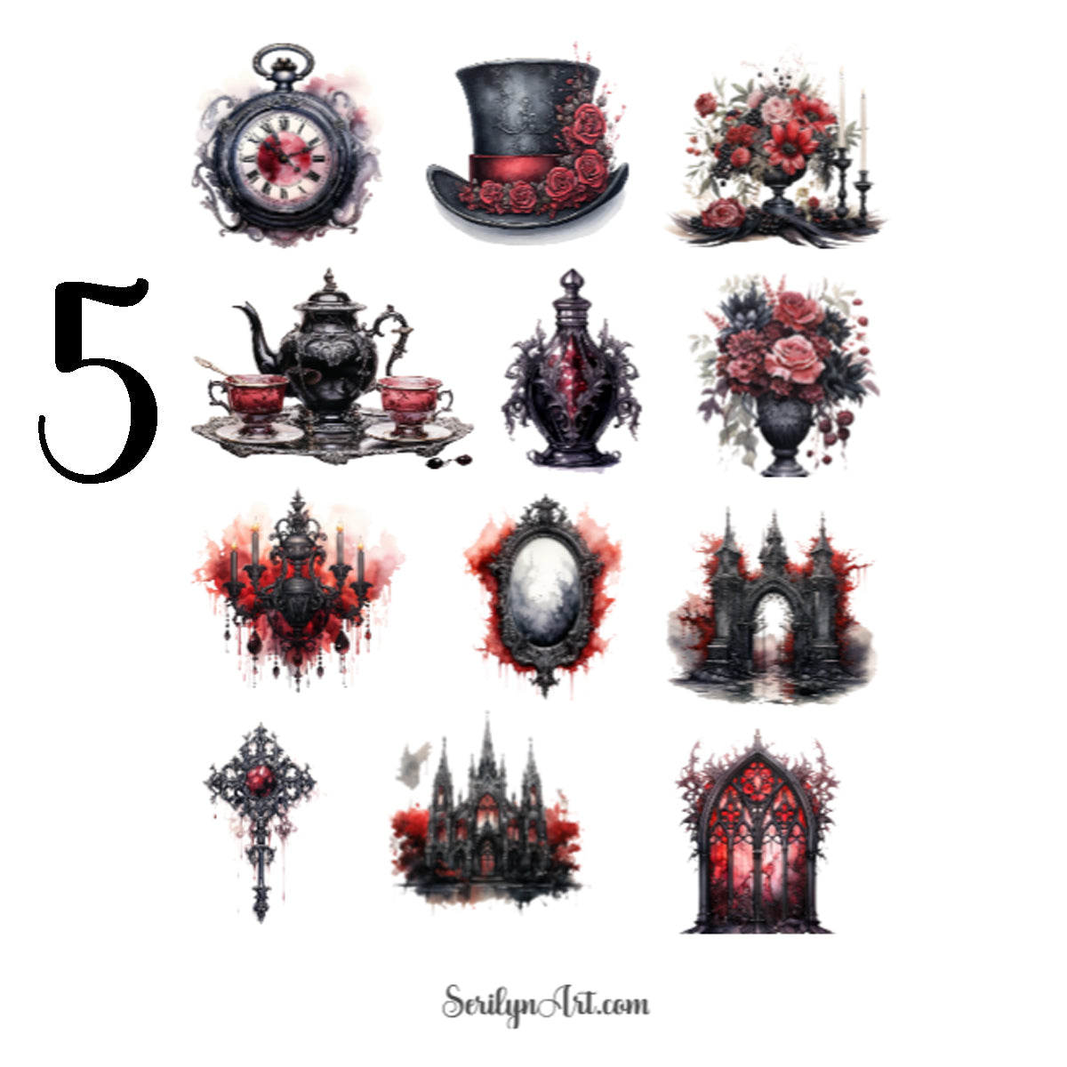 Dark Victorian Sticker Sheet
