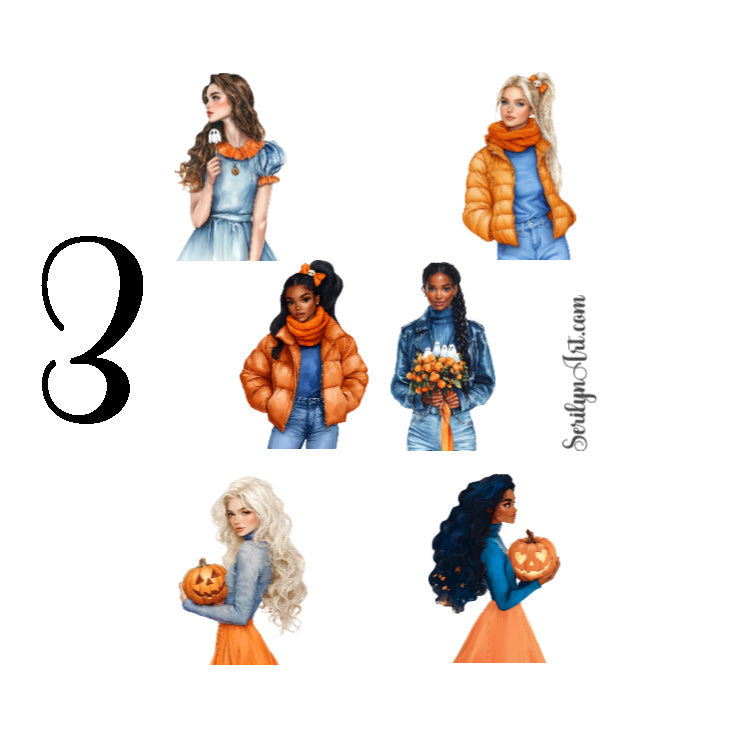 Denim Halloween Sticker Sheet