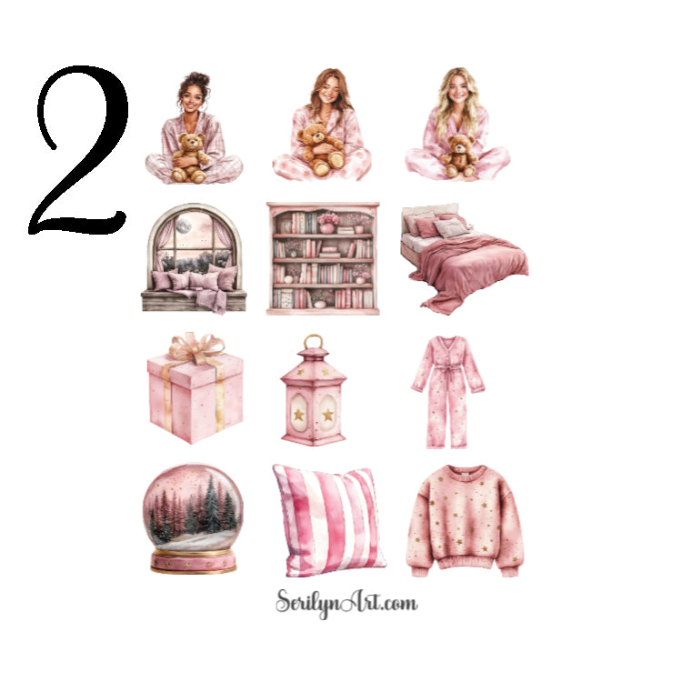 Dusty Pink Night Sticker Sheet