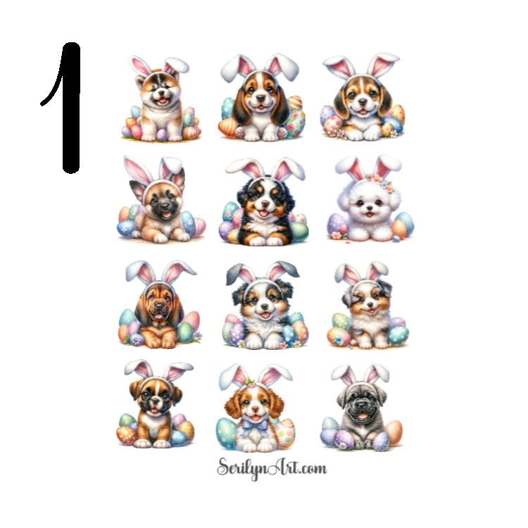 Easter Dogs Sticker Sheet