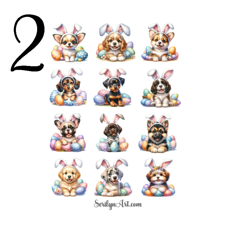 Easter Dogs Sticker Sheet